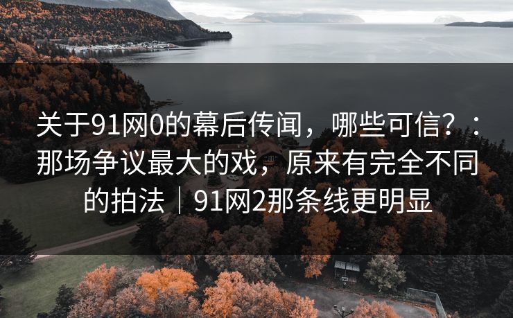 关于91网0的幕后传闻，哪些可信？：那场争议最大的戏，原来有完全不同的拍法｜91网2那条线更明显
